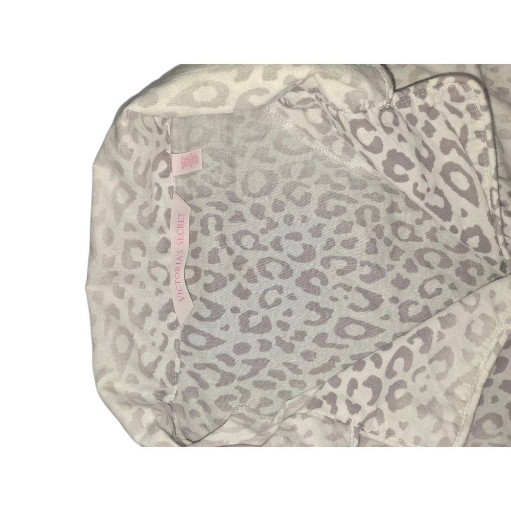 Victorias Secret Womens Pajama Set Light Purple Leopard Pockets Drawstring Sz S - Picture 6 of 7